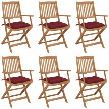 Prolenta Premium - Furniture Limited - Chaises pliables de jardin lot de 6 avec