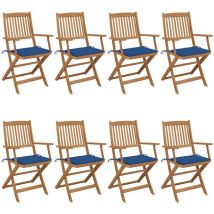 Furniture Limited - Chaises pliables de jardin lot de 8 avec