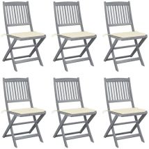 Furniture Limited - Chaises pliables d'extérieur lot de 6 et