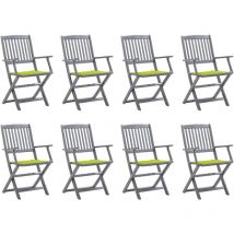 Furniture Limited - Chaises pliables d'extérieur lot de 8 et