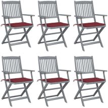 Furniture Limited - Chaises pliables d'extérieur lot de 6 et