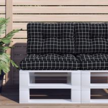 Maison Exclusive - Furniture Limited - Coussins de palette lot de 2 motif à carreaux