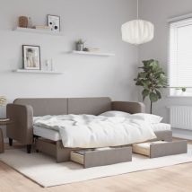 Maison Exclusive - Furniture Limited - Divano Letto Estraibile con Cassetti Tortora