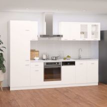 Furniture Limited - Ensemble de meubles de cuisine 8 pcs Blanc