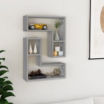 Maison Exclusive - Furniture Limited - Étagères murales 2pcs Sonoma gris 50x15x50 cm