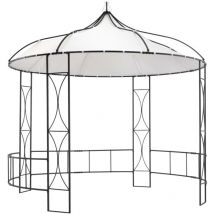 Furniture Limited - Gazebo 300x290 cm Bianco Rotondo