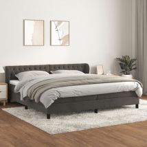 Furniture Limited - Giroletto a Molle con Materasso Grigio Scuro