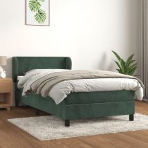 Furniture Limited - Giroletto a Molle con Materasso Verde Scuro
