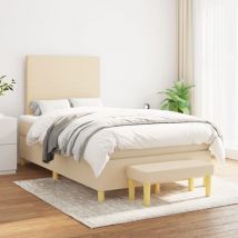 Furniture Limited - Giroletto a Molle con Materasso Crema 120x200
