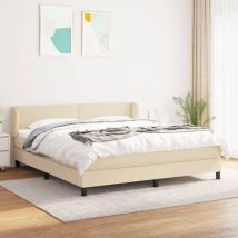 Furniture Limited - Giroletto a Molle con Materasso Crema 160x200