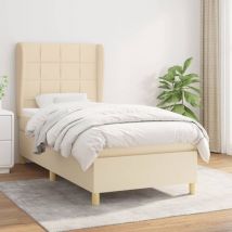 Furniture Limited - Giroletto a Molle con Materasso Crema 80x200