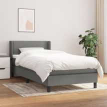 Furniture Limited - Giroletto a Molle con Materasso Grigio Scuro