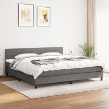 Furniture Limited - Giroletto a Molle con Materasso Grigio Scuro