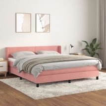 Furniture Limited - Giroletto a Molle con Materasso Rosa 180x200