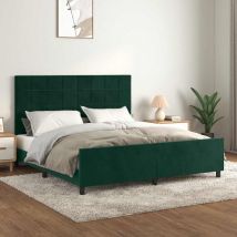 Furniture Limited - Giroletto senza Materasso Verde Scuro 160x200