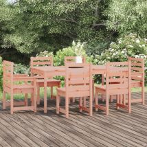 Bonnevie - Furniture Limited - Juego de comedor para jardín 7 pzas madera