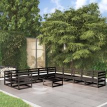Furniture Limited - Juego de muebles de jardín 11 piezas madera