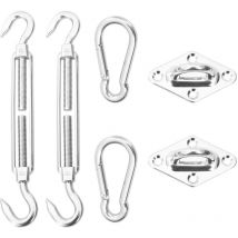 Furniture Limited - Kit di Fissaggio Vela Parasole 6 pz in