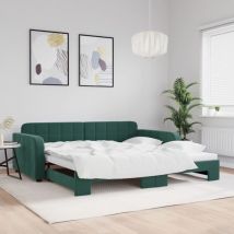 Furniture Limited - Divano Letto con Letto Estraibile Verde Scuro