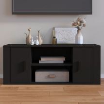 Maison Exclusive - Furniture Limited - Meuble tv Noir 100x35x40 cm Bois d'ingénierie