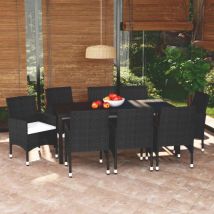 Furniture Limited - Ensemble à manger de jardin coussins 9pcs