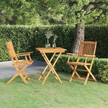 Furniture Limited - Ensemble à manger de jardin pliable 3 pcs Boi