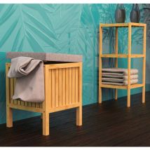 Maison Exclusive - Furniture Limited - Panier à linge 2 en 1 avec coussin de siège