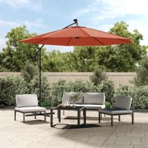 Prolenta Premium - Furniture Limited - Parasol de jardin en porte-à-faux et lumières