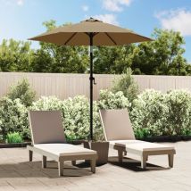 Furniture Limited - Parasol Taupe 200x224 cm Aluminium