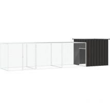 Maison Exclusive - Furniture Limited - Poulailler Anthracite 400x91x100 cm Acier