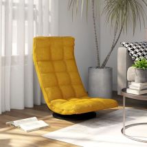 Furniture Limited - Sedia da Pavimento Girevole Giallo Senape in