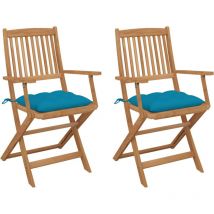 Maison Chic - Furniture Limited - Sedie da Giardino Pieghevoli 2pz con Cuscini