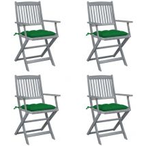 Furniture Limited - Sedie da Giardino Pieghevoli 4pz con Cuscini