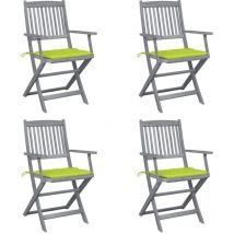 Furniture Limited - Sedie da Giardino Pieghevoli 4pz con Cuscini