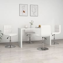 Furniture Limited - Sedie da Pranzo 4 pz Bianche in Similpelle