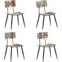 Furniture Limited - Sedie da Pranzo 4 pz in Legno Massello di