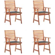 Furniture Limited - Sedie da Pranzo da Esterni con Cuscini 4 pz