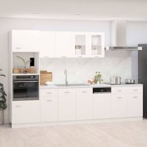 Furniture Limited - Set Armadi da Cucina 7 pz Bianco in