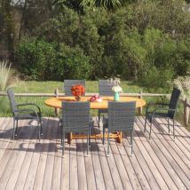 Prolenta Premium - Furniture Limited - Set Mobili da Pranzo Giardino 7 pz in
