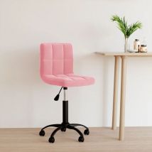 Furniture Limited - Silla de oficina giratoria de terciopelo rosa