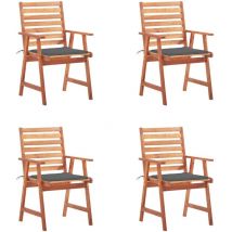 Furniture Limited - Sillas comedor de jardín y cojines 4 uds