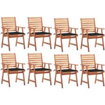 Happyshopping - Furniture Limited - Sillas comedor de jardín y cojines 8 uds