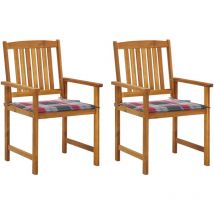 Furniture Limited - Sillas de jardín con cojines 2 unidades