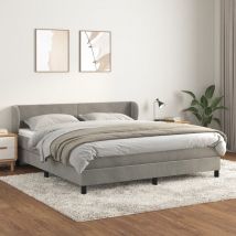 Furniture Limited - Sommier à lattes de lit et matelas Gris clair