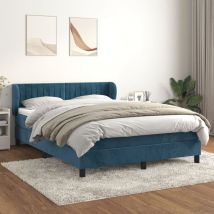 Furniture Limited - Sommier à lattes de lit et matelas Bleu foncé