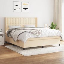 Furniture Limited - Sommier à lattes de lit avec matelas Crème 16