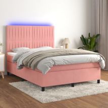 Maison Exclusive - Furniture Limited - Sommier à lattes de lit avec matelas led Rose