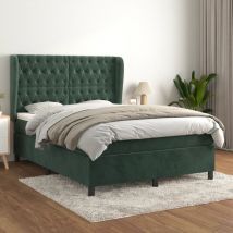 Furniture Limited - Sommier à lattes de lit et matelas Vert foncé