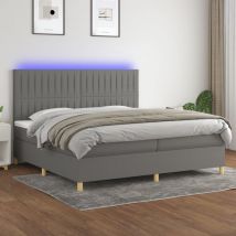 Maison Exclusive - Furniture Limited - Sommier à lattes de lit et matelas et led Gri