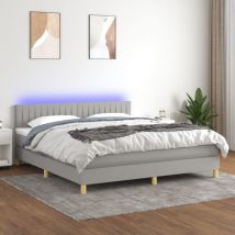 Maison Exclusive - Furniture Limited - Sommier à lattes de lit matelas led Gris clai